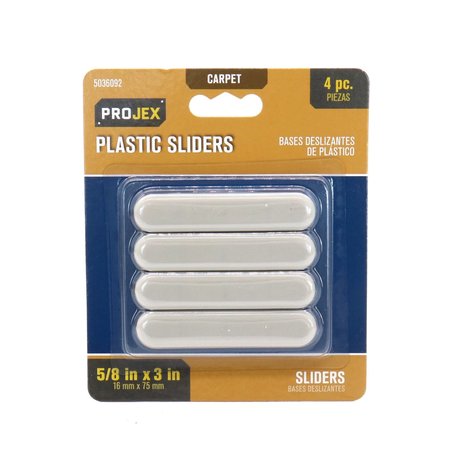 PROJEX Brown 1 in. Nail-On Plastic Chair Glide , 4PK P0036